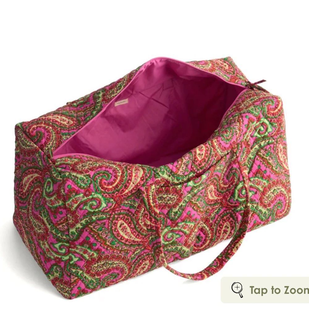 Vera Bradley XL Travel Duffel Bag in Capri Pink NWT - Picture 2 of 7